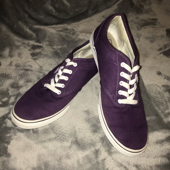 purple lace up vans